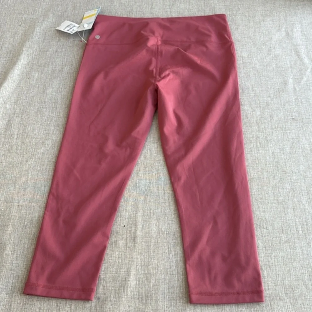 ZELLA Lite Crop Yoga Leggings athletic Pink Mauve Gym Size Large‎ - Picture 5 of 9